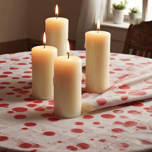 Czy można użyć soli do usuwania wosku z obrusu