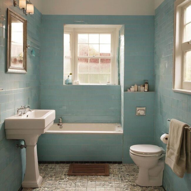 Kafelki do połowy jako element dekoracyjny