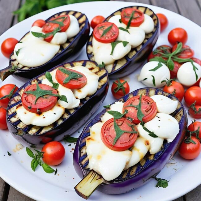 Pomidory i mozzarella na grillu